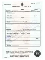 Certificado de Nacimiento de Reino Unido