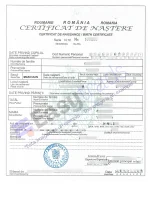 Certificado de Nacimiento de Rumania