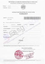 Traducción jurada CERTIFICADO DE NACIMIENTO Argelia