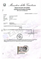 Certificado de antecedentes penales de Italia